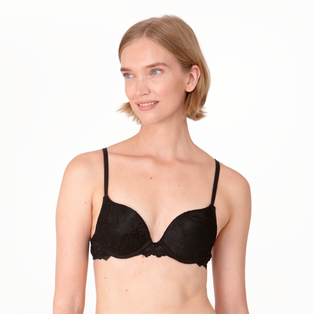 After Eden Anna Lace Single Boost Underwired Gel Bra black