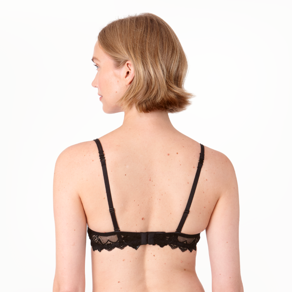 After Eden Anna Lace Single Boost Underwired Gel Bra Black