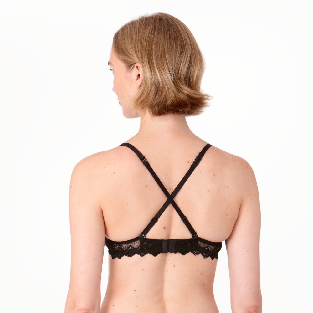 After Eden Anna Lace Single Boost Underwired Gel Bra Black