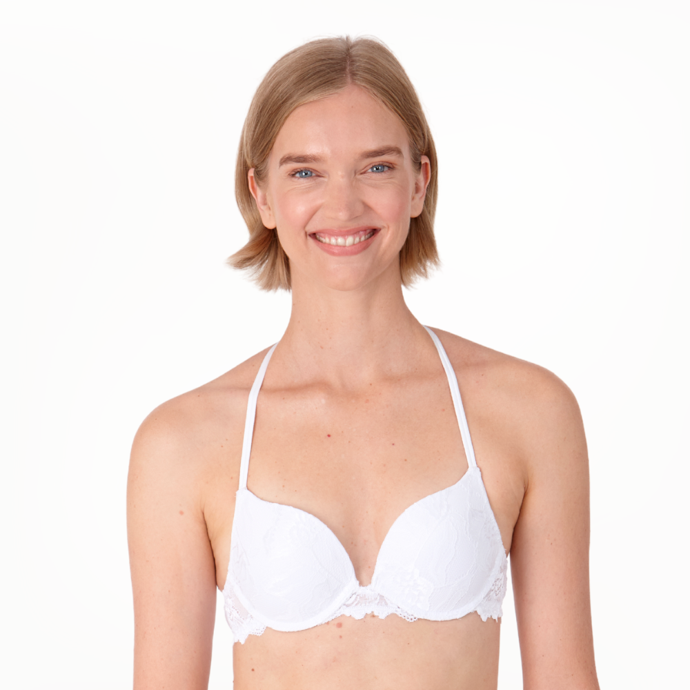 After Eden Anna Lace Single Boost Underwired Gel Bra White