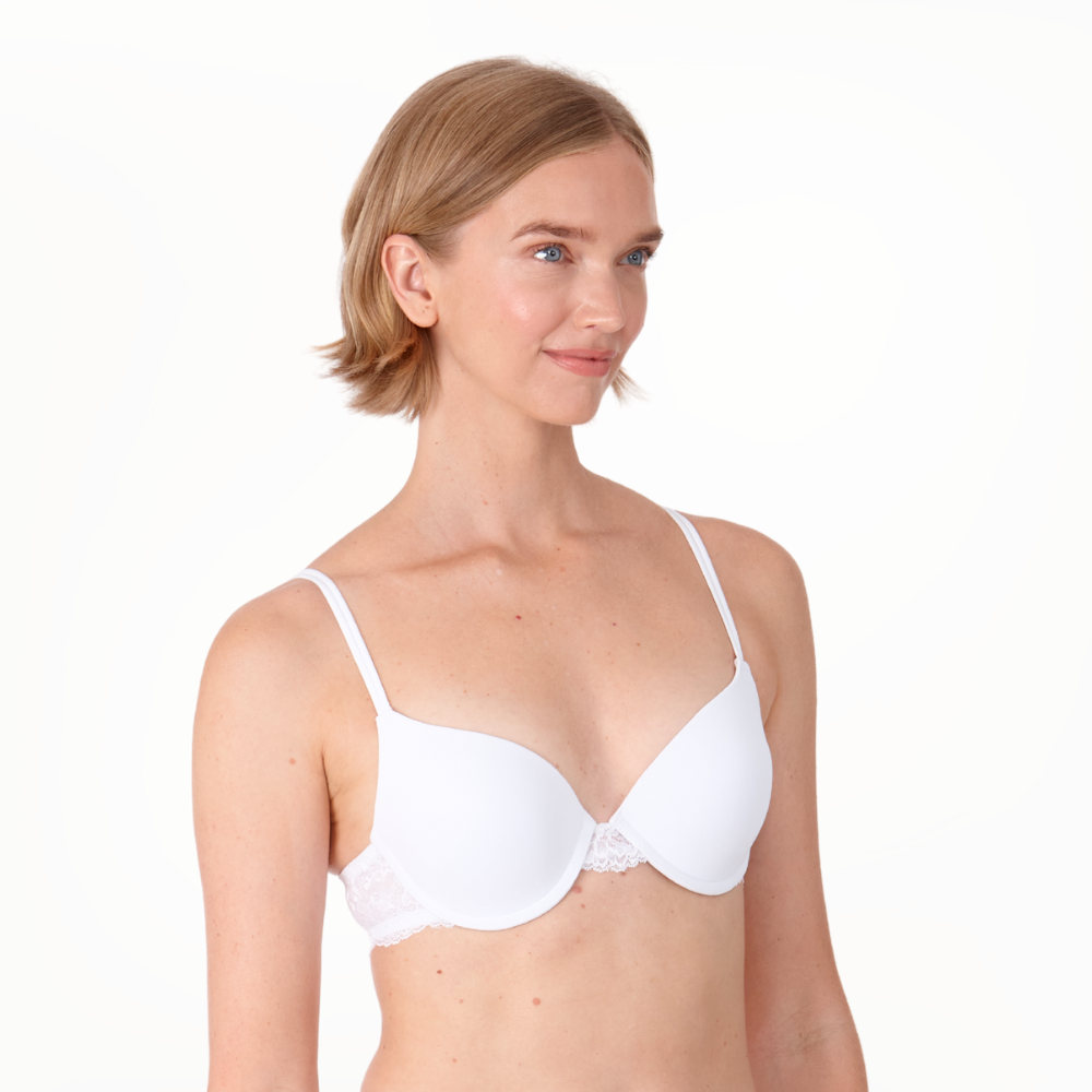 After Eden Double Boost Lace Underwired T-Shirt Bra White