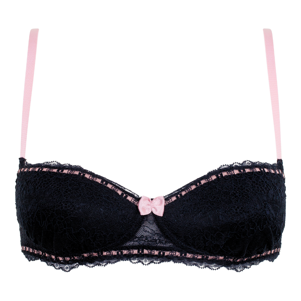 Little Women Midnight Ribbon Non-Wired Balconette Fixed Padding Bra