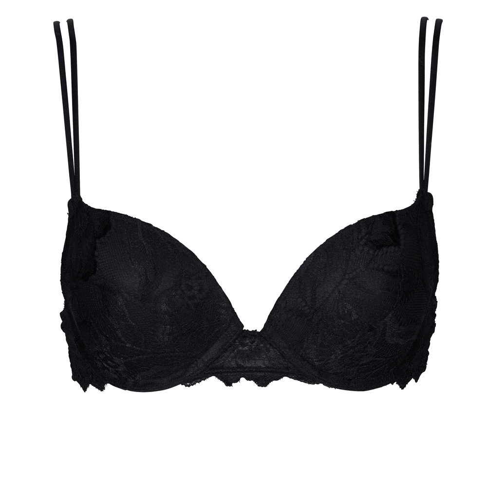 After Eden Anna Lace Single Boost Underwired Gel Bra Black