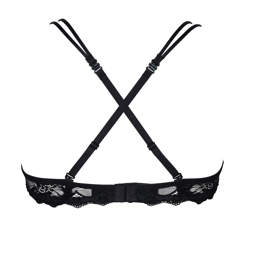 After Eden Anna Lace Single Boost Underwired Gel Bra Black