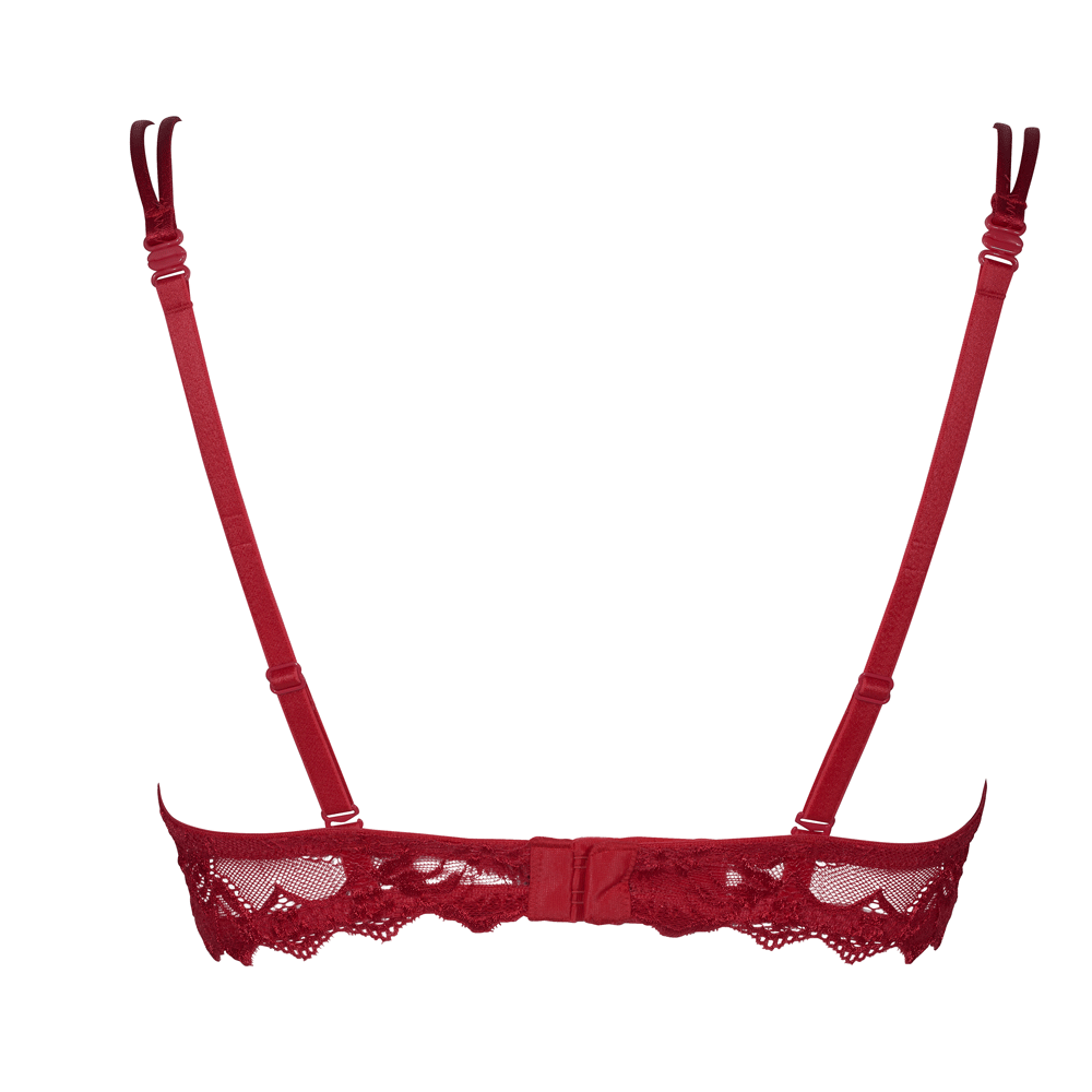 After Eden Anna Lace Single Boost Underwired Gel Bra Red