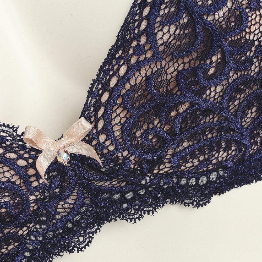 Little Women Gigi Bra - navy lace non-wired small cup bra