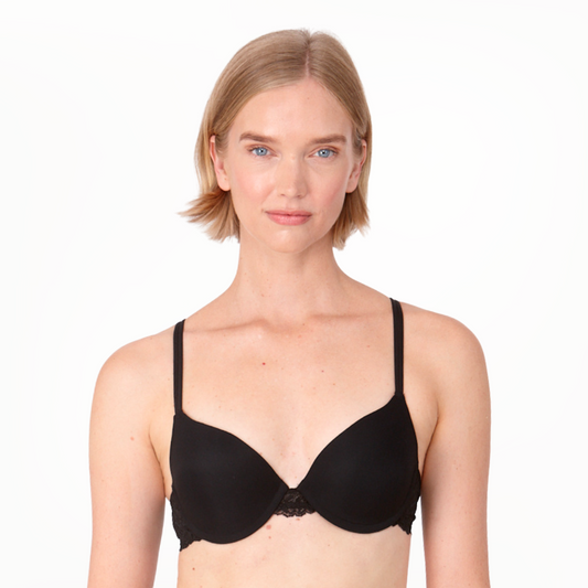 After Eden Double Boost Lace Underwired T-Shirt Bra Black