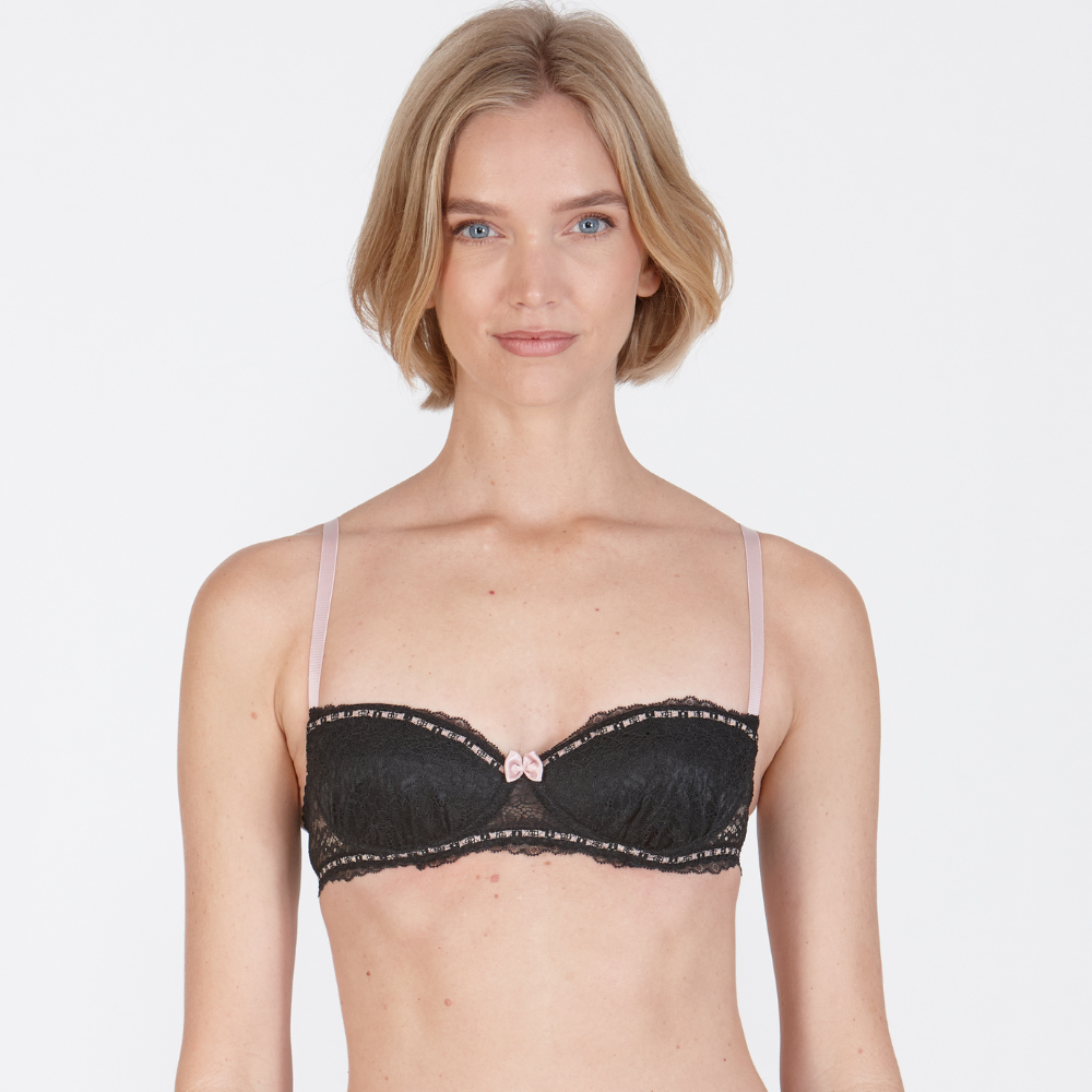 Midnight Ribbon Non Wired Balconette Padded Bra