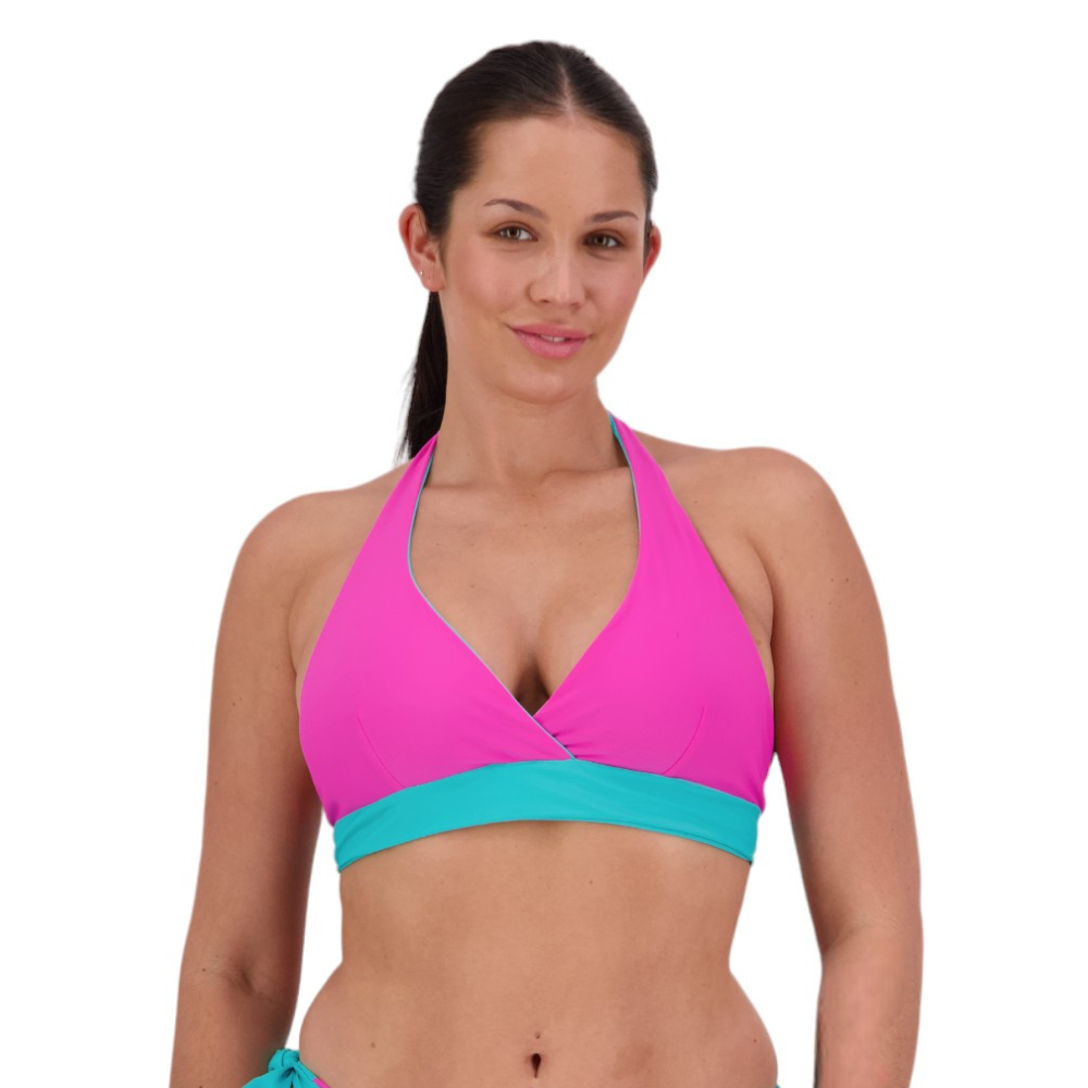 Reversible Tie Halterneck Bikini Top M7696