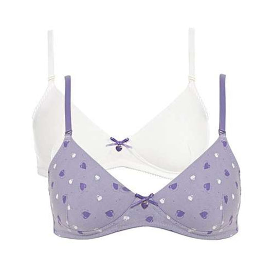 Royce Teen Sweet Violet Bra 2 Pack - Small Bras From Littlewomen.com