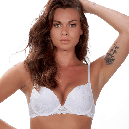 After Eden Anna Lace Single Boost Underwired Gel Bra 10.08.5165 - White