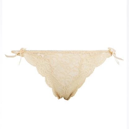 Lulu Stretch Lace Brief - milk tea