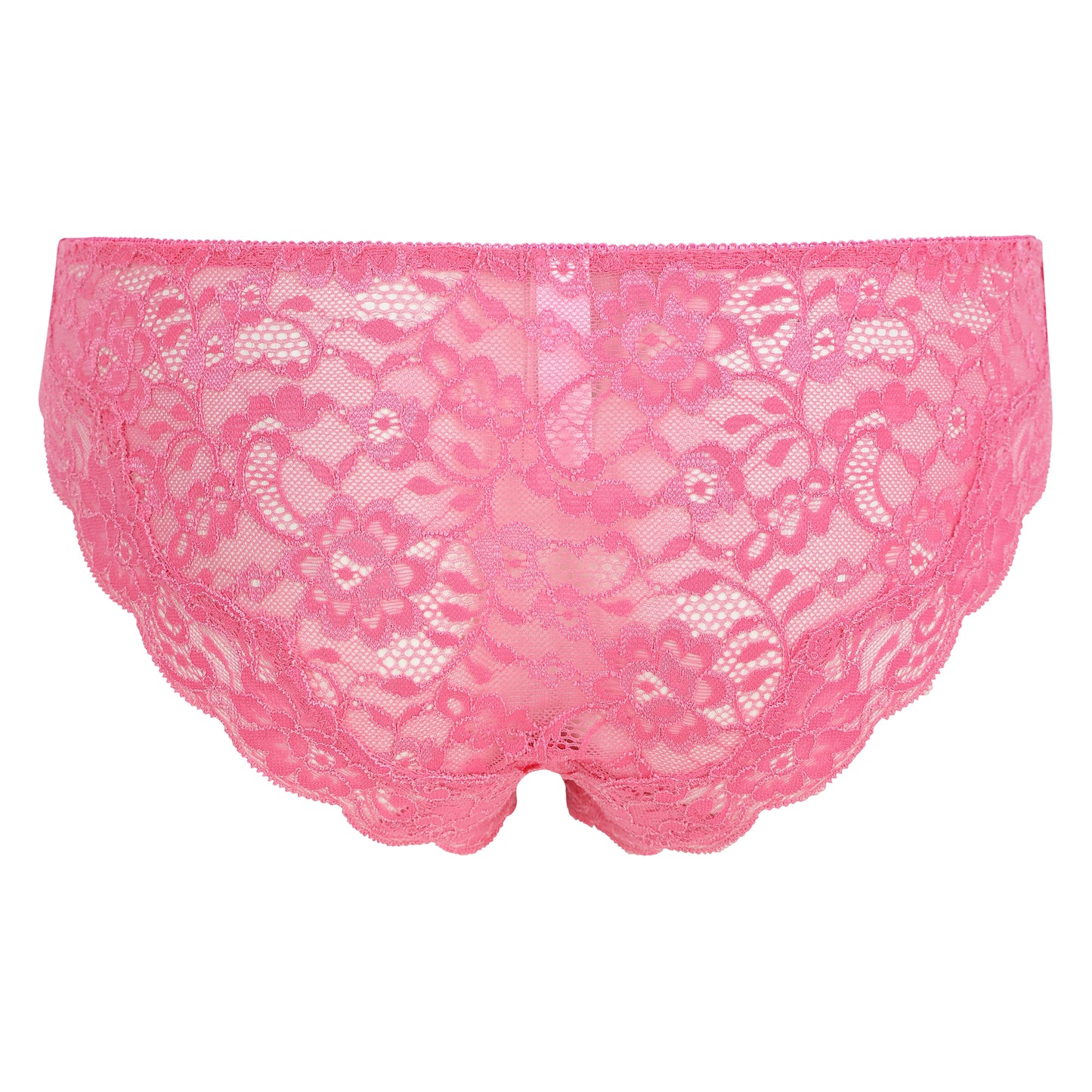 Lulu Stretch Lace Brief - Rose Pink Back