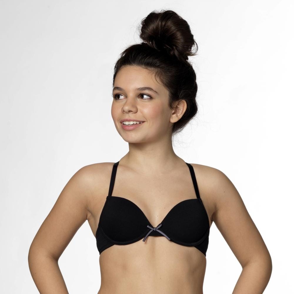 Boobs & Bloomers Anny Flex Wire Cotton Bra - Black - Perfect Teen Bra