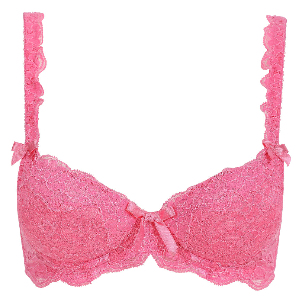 Lulu Stretch Lace Underwired Bra in rose pink