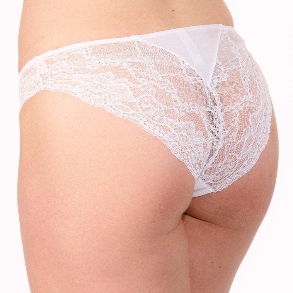 The Little Women Brief White Back View - Petite Lingerie In 3 Colours