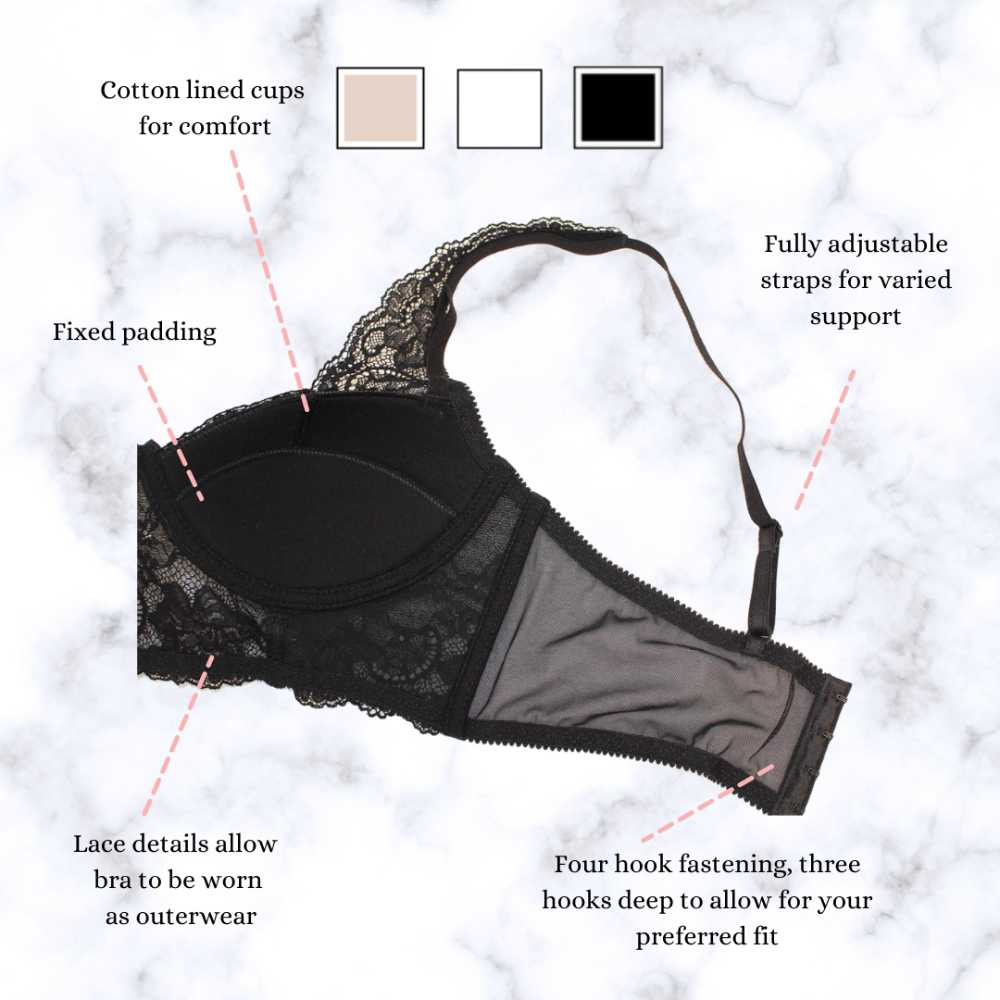 Little Women Pearl Non Wired Padded Boost Bra - Key Features