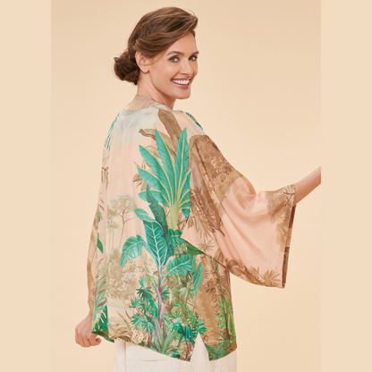 Ladies Kimono Jacket Oasis Coconut By Powder Design PKJ47 SS24