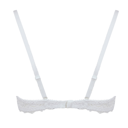 Little Women Very You Bra Cutout Back - Small White Bra From 28 to 40 Inch Band Size